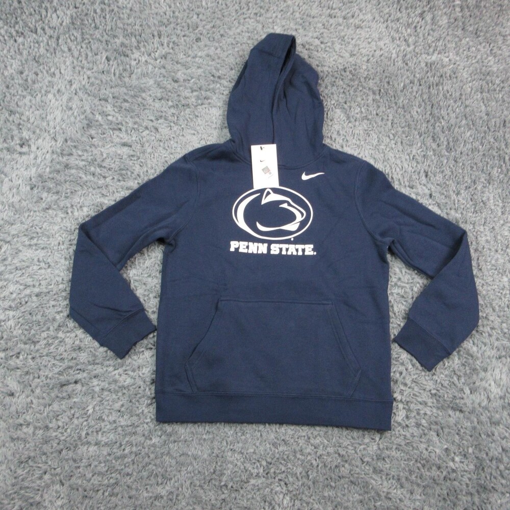 Nike Hoodie Boys L Blue Penn State Graphic Pullover Fleece Hooded Youth NWT